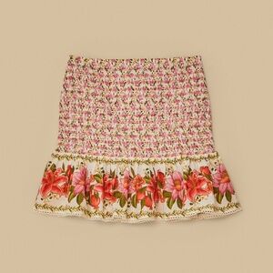 Farm Rio Off-White Summer Fruit Mini Skirt